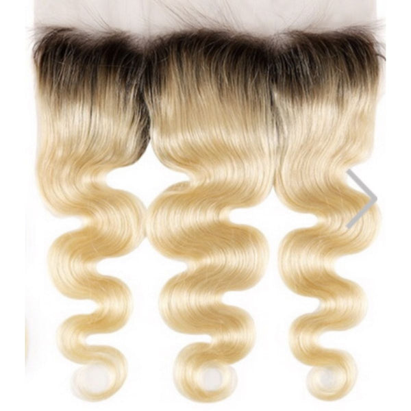 Ombre Remy Virgin Hair Collection Color T1b/613 Frontal