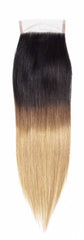 Ombre Remy Virgin Hair Collection Color T1B/4/27 Closure