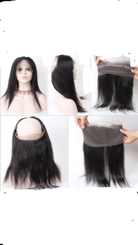 Virgin Indian Hair 360 Lace  Frontal