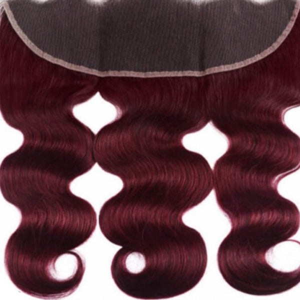 Ombre Remy Virgin Hair Collection Color 99j# Frontal