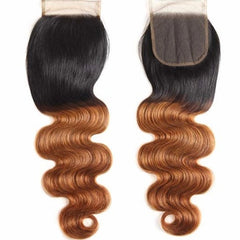 Ombre Remy Virgin Hair Collection Color T1B/30 Closure